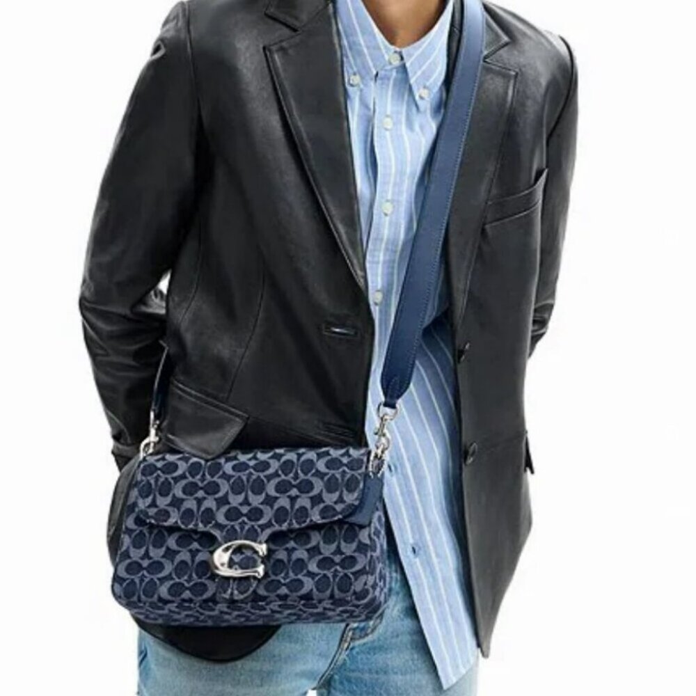 NWT Coach Denim Shoulder Bag - Picture 4 of 16